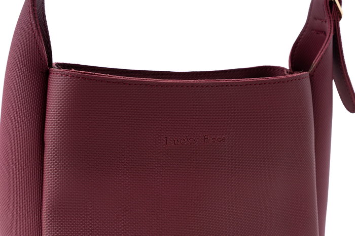 Lucky Bees Bolso de Hombro Claret Red